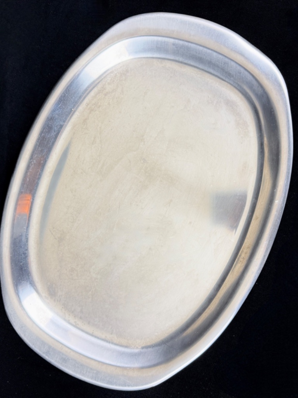 Vintage 1970s Reed and Barton Lg Serving Tray 18 8 Stainless Steel Mid Century